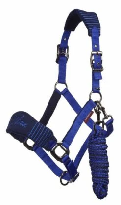 LeMieux Vogue Fleece Headcollar & Leadrope – Navy/Royal Blue