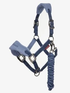 LeMieux Vogue Fleece Headcollar & Leadrope β Indigo
