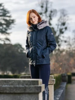 LeMieux Ladies Waterproof Short Coat – Navy -Le Mieux a2i9712