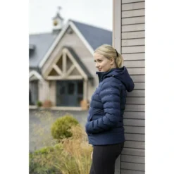 LeMieux Elize Waterproof Puffer Jacket – Navy -Le Mieux lemieux elize puffer jacket warm short coat windwaterproof leisurewear 100 to 150 cork farm equestrian 684 600x 1