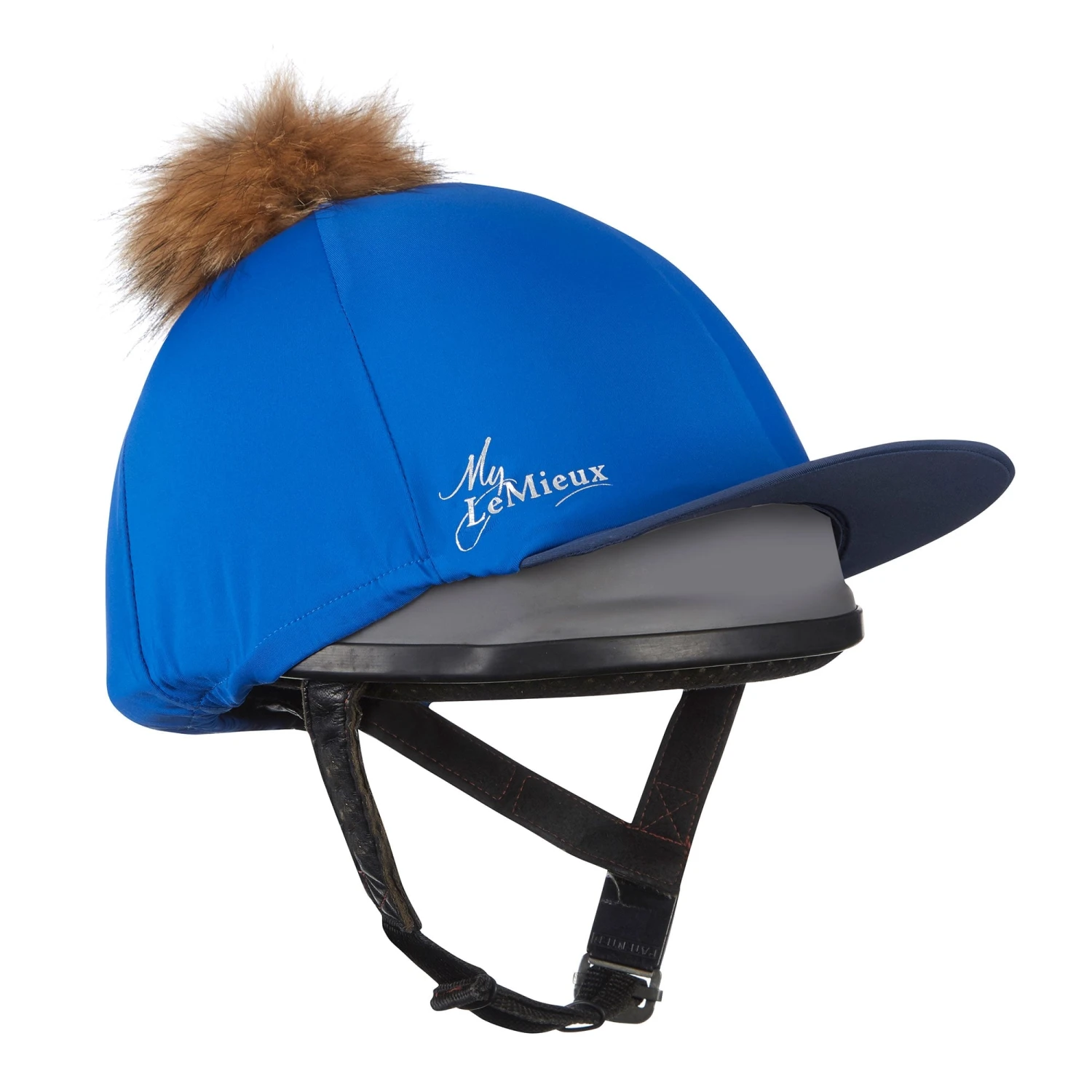 LeMieux Pom Pom Hat Silk – Benetton Blue 1 LeMieux Pom Pom Hat Silk – Benetton Blue