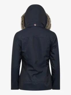 LeMieux Ladies Waterproof Short Coat – Navy -Le Mieux lm waterproofshortcoat navy4 hr