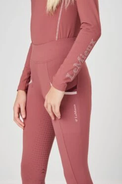 Childrens LeMieux Young Rider Pull On Breeches – Orchid -Le Mieux orchid pocket scaled 1